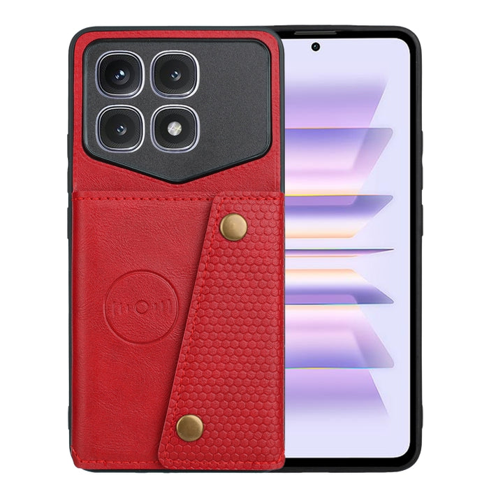 Estuche magnético para teléfono con ranuras para tarjetas con doble hebilla, For Xiaomi Redmi K70 Ultra, For Xiaomi Redmi 13 4G Global, For Xiaomi Redmi Note 13 Pro 4G Global, For Xiaomi Redmi Note 13 4G Global, For Xiaomi 14 Ultra                     ...