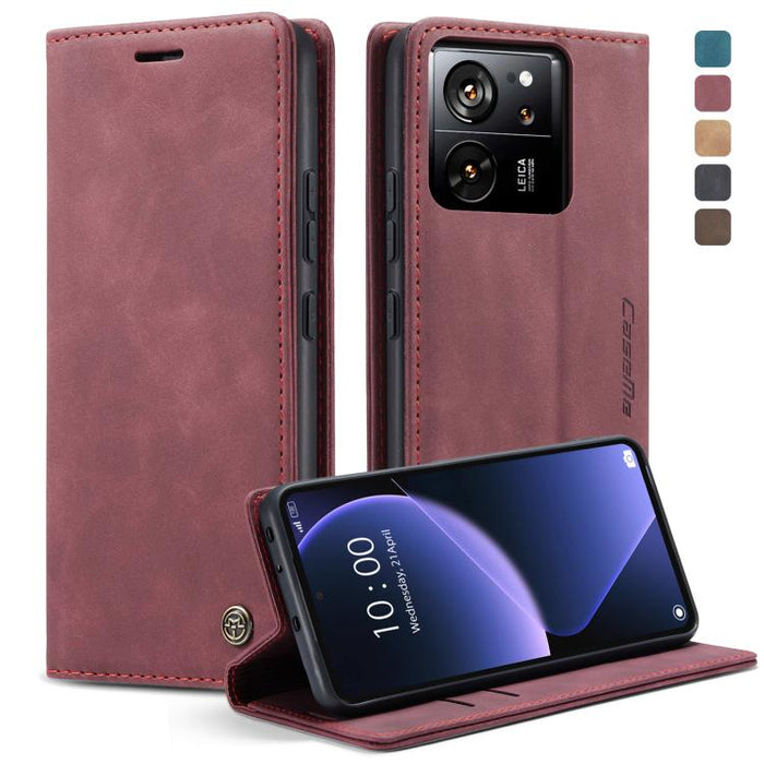CaseMe 013 Estuche multifuncional de cuero con tapa horizontal para teléfono, For Xiaomi Redmi Note 13 Pro 4G, For Xiaomi Redmi Note 13 4G, For Xiaomi Redmi 13C 4G Global / 13C 5G, For Xiaomi Poco X6 Pro, For Xiaomi Redmi K70E 5G, For Xiaomi 14 Pro    ...