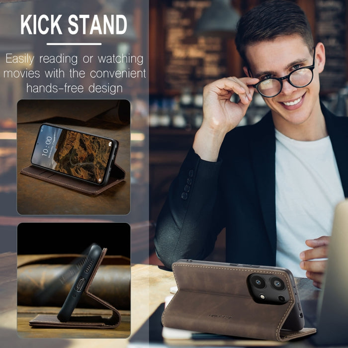 CaseMe 013 Estuche multifuncional de cuero con tapa horizontal para teléfono, For Xiaomi Redmi Note 13 Pro 4G, For Xiaomi Redmi Note 13 4G, For Xiaomi Redmi 13C 4G Global / 13C 5G, For Xiaomi Poco X6 Pro, For Xiaomi Redmi K70E 5G, For Xiaomi 14 Pro    ...