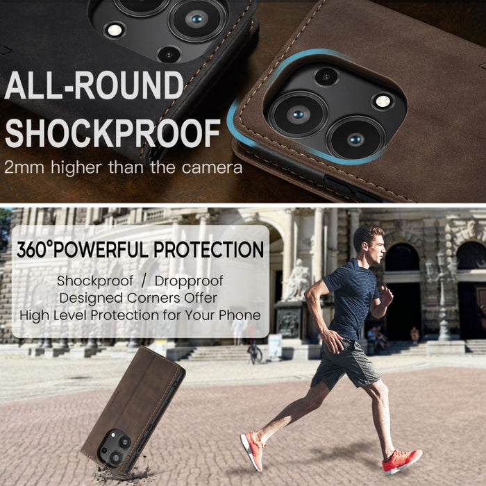 CaseMe 013 Estuche multifuncional de cuero con tapa horizontal para teléfono, For Xiaomi Redmi Note 13 Pro 4G, For Xiaomi Redmi Note 13 4G, For Xiaomi Redmi 13C 4G Global / 13C 5G, For Xiaomi Poco X6 Pro, For Xiaomi Redmi K70E 5G, For Xiaomi 14 Pro    ...