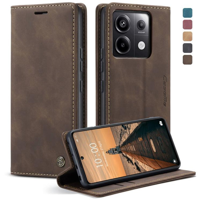 CaseMe 013 Estuche multifuncional de cuero con tapa horizontal para teléfono, For Xiaomi Redmi Note 13 Pro 4G, For Xiaomi Redmi Note 13 4G, For Xiaomi Redmi 13C 4G Global / 13C 5G, For Xiaomi Poco X6 Pro, For Xiaomi Redmi K70E 5G, For Xiaomi 14 Pro    ...