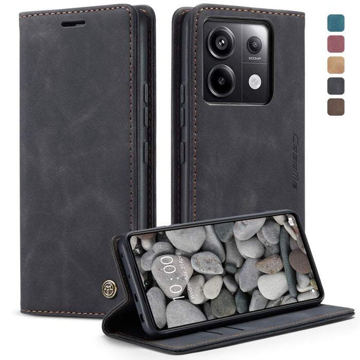 CaseMe 013 Estuche multifuncional de cuero con tapa horizontal para teléfono, For Xiaomi Redmi Note 13 Pro 4G, For Xiaomi Redmi Note 13 4G, For Xiaomi Redmi 13C 4G Global / 13C 5G, For Xiaomi Poco X6 Pro, For Xiaomi Redmi K70E 5G, For Xiaomi 14 Pro    ...