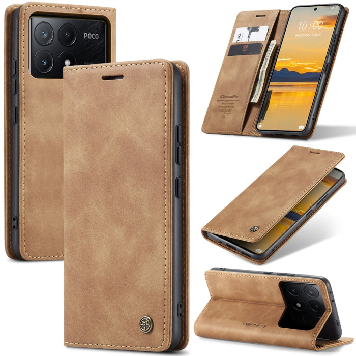 CaseMe 013 Estuche multifuncional de cuero con tapa horizontal para teléfono, For Xiaomi Redmi Note 13 Pro 4G, For Xiaomi Redmi Note 13 4G, For Xiaomi Redmi 13C 4G Global / 13C 5G, For Xiaomi Poco X6 Pro, For Xiaomi Redmi K70E 5G, For Xiaomi 14 Pro    ...