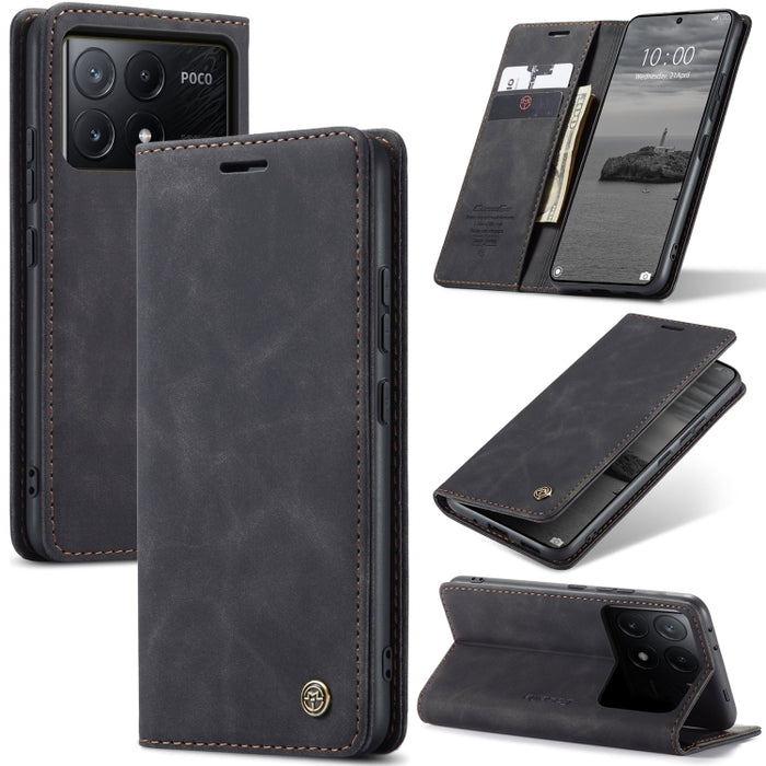 CaseMe 013 Estuche multifuncional de cuero con tapa horizontal para teléfono, For Xiaomi Redmi Note 13 Pro 4G, For Xiaomi Redmi Note 13 4G, For Xiaomi Redmi 13C 4G Global / 13C 5G, For Xiaomi Poco X6 Pro, For Xiaomi Redmi K70E 5G, For Xiaomi 14 Pro    ...