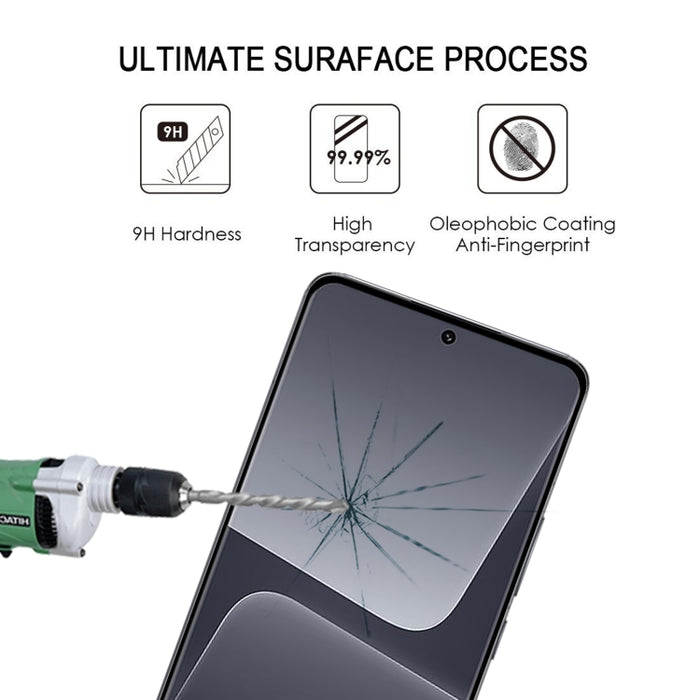 Película de vidrio templado de pantalla completa de borde curvo 3D con pegamento completo, For Xiaomi 13 Pro (1pc)