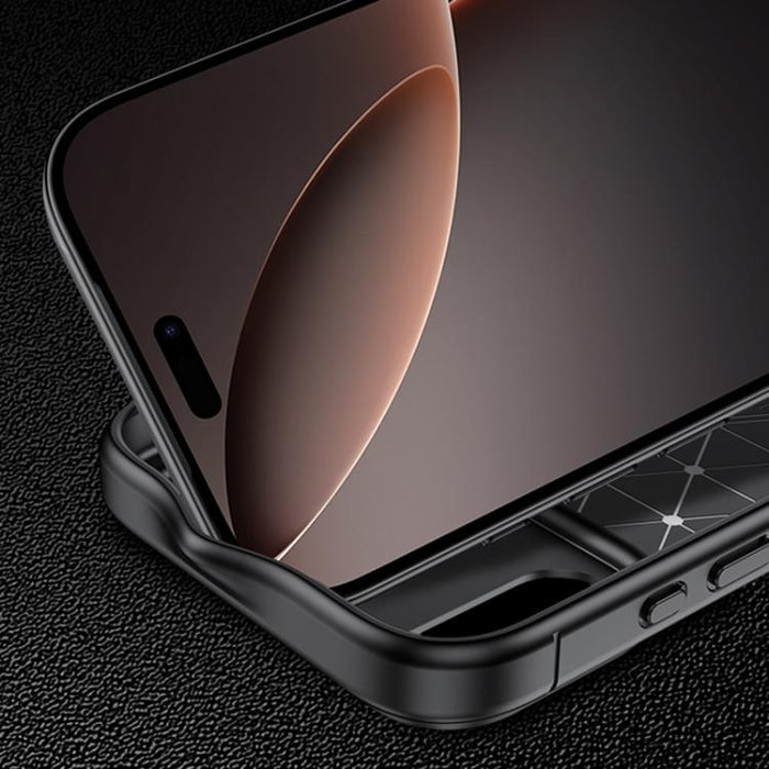Funda de teléfono TPU a prueba de golpes con textura de fibra de carbono