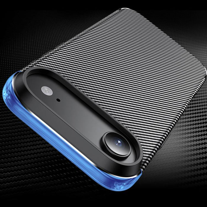 Funda de teléfono TPU a prueba de golpes con textura de fibra de carbono
