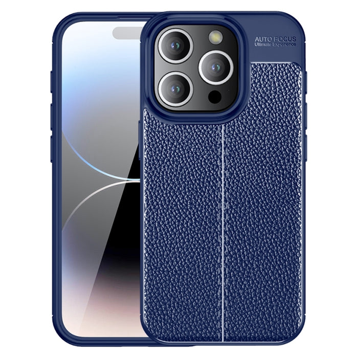 Funda de teléfono TPU a prueba de golpes con textura Litchi