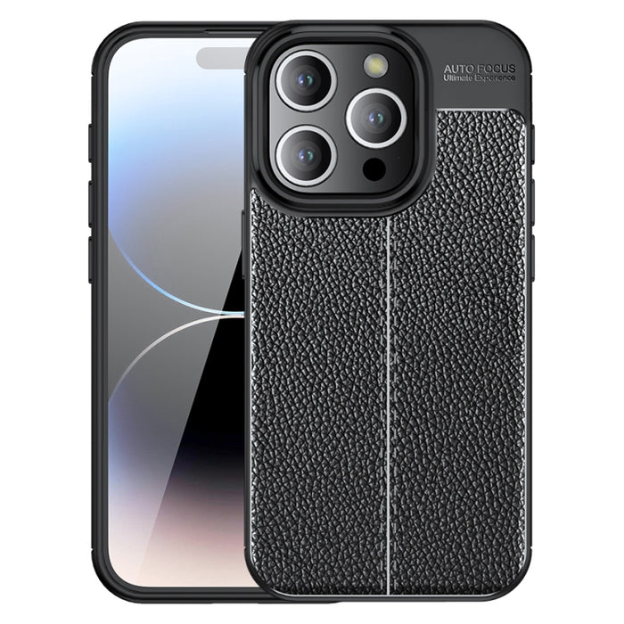 Funda de teléfono TPU a prueba de golpes con textura Litchi