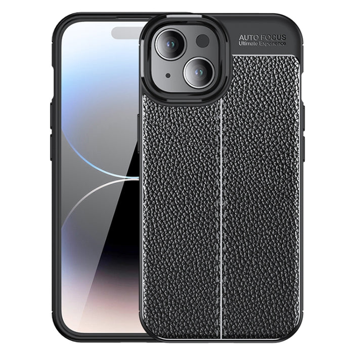 Funda de teléfono TPU a prueba de golpes con textura Litchi
