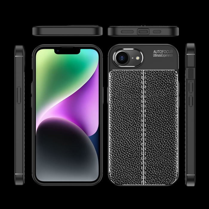 Funda de teléfono TPU a prueba de golpes con textura Litchi