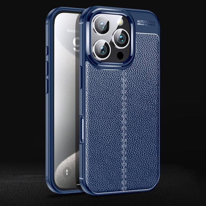 Funda de teléfono TPU a prueba de golpes con textura Litchi