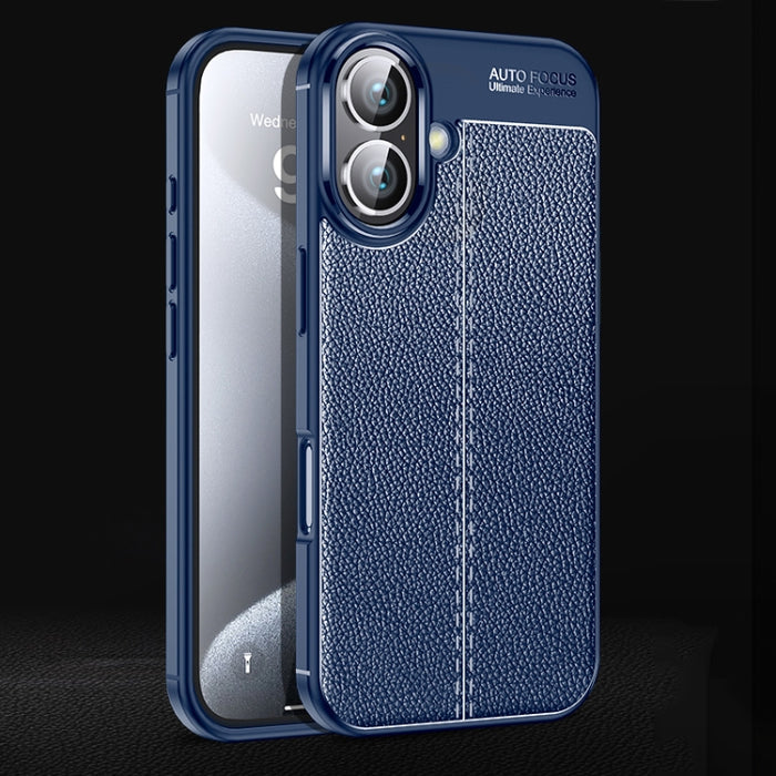 Funda de teléfono TPU a prueba de golpes con textura Litchi