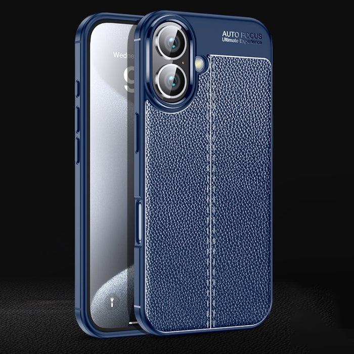 Funda de teléfono TPU a prueba de golpes con textura Litchi