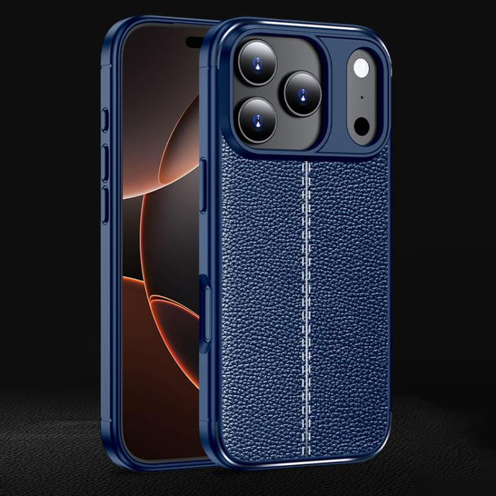 Funda de teléfono TPU a prueba de golpes con textura Litchi