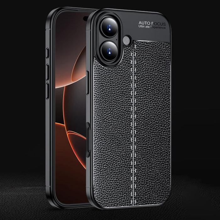 Funda de teléfono TPU a prueba de golpes con textura Litchi