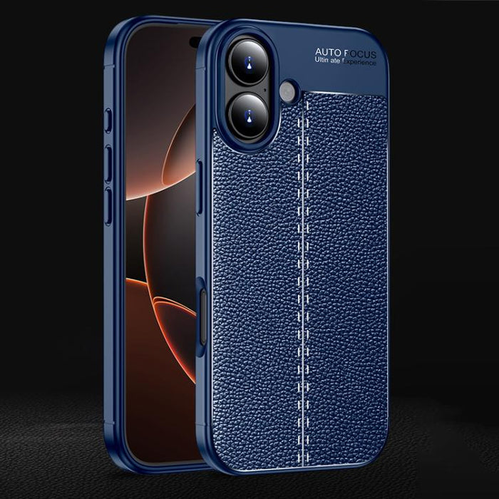 Funda de teléfono TPU a prueba de golpes con textura Litchi