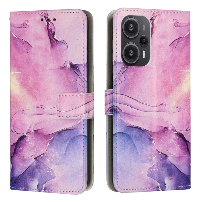 Estuche para teléfono de cuero con patrón de mármol pintado, For Redmi Note 13 5G, For Redmi 13C 4G, For Redmi Note 13 Pro+, For Redmi Note 13 Pro 5G, For Redmi 12 4G / Redmi 12 5G / Note 12R, For Xiaomi Redmi Note 12 Turbo/Poco F5                     ...