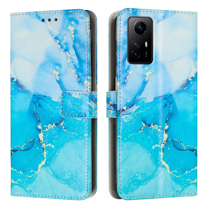 Estuche para teléfono de cuero con patrón de mármol pintado, For Redmi Note 13 5G, For Redmi 13C 4G, For Redmi Note 13 Pro+, For Redmi Note 13 Pro 5G, For Redmi 12 4G / Redmi 12 5G / Note 12R, For Xiaomi Redmi Note 12 Turbo/Poco F5                     ...