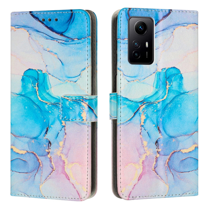 Estuche para teléfono de cuero con patrón de mármol pintado, For Redmi Note 13 5G, For Redmi 13C 4G, For Redmi Note 13 Pro+, For Redmi Note 13 Pro 5G, For Redmi 12 4G / Redmi 12 5G / Note 12R, For Xiaomi Redmi Note 12 Turbo/Poco F5                     ...