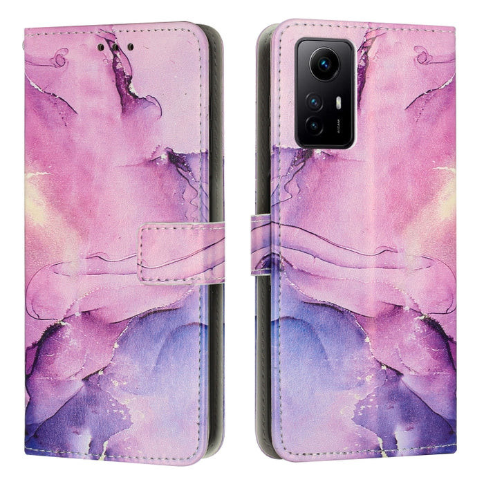 Estuche para teléfono de cuero con patrón de mármol pintado, For Redmi Note 13 5G, For Redmi 13C 4G, For Redmi Note 13 Pro+, For Redmi Note 13 Pro 5G, For Redmi 12 4G / Redmi 12 5G / Note 12R, For Xiaomi Redmi Note 12 Turbo/Poco F5                     ...