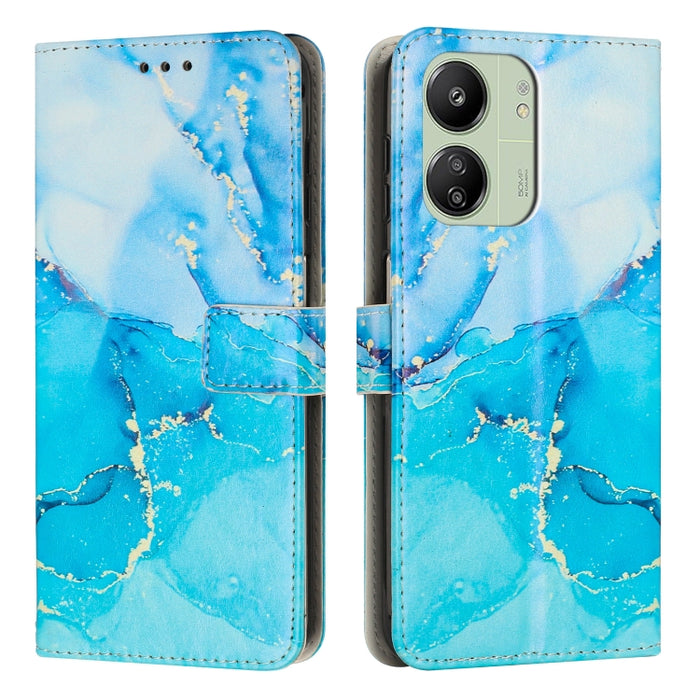 Estuche para teléfono de cuero con patrón de mármol pintado, For Redmi Note 13 5G, For Redmi 13C 4G, For Redmi Note 13 Pro+, For Redmi Note 13 Pro 5G, For Redmi 12 4G / Redmi 12 5G / Note 12R, For Xiaomi Redmi Note 12 Turbo/Poco F5                     ...