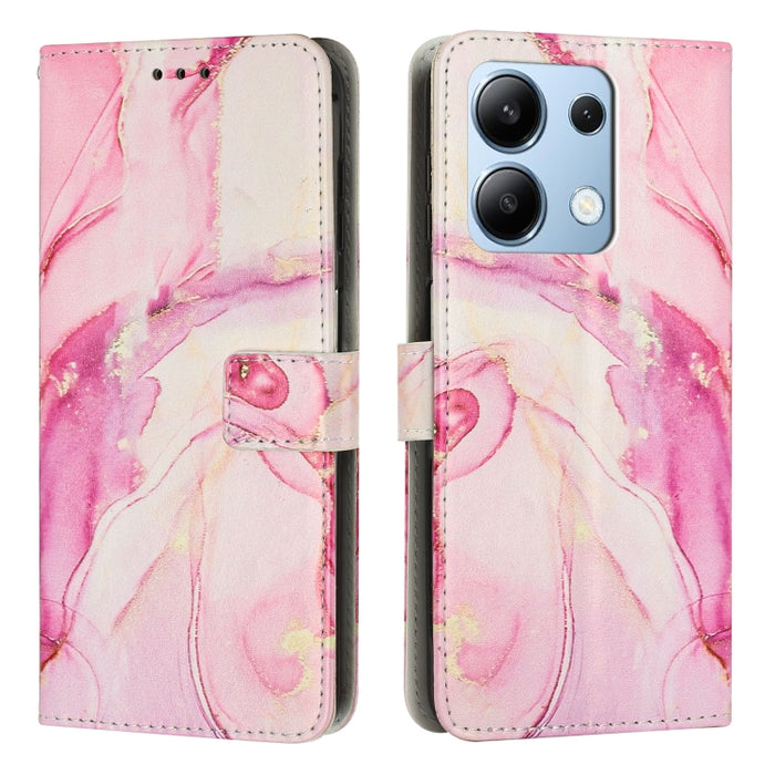 Estuche para teléfono de cuero con patrón de mármol pintado, For Redmi Note 13 5G, For Redmi 13C 4G, For Redmi Note 13 Pro+, For Redmi Note 13 Pro 5G, For Redmi 12 4G / Redmi 12 5G / Note 12R, For Xiaomi Redmi Note 12 Turbo/Poco F5                     ...