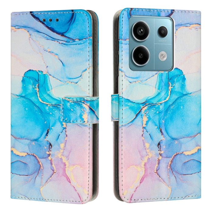 Estuche para teléfono de cuero con patrón de mármol pintado, For Redmi Note 13 5G, For Redmi 13C 4G, For Redmi Note 13 Pro+, For Redmi Note 13 Pro 5G, For Redmi 12 4G / Redmi 12 5G / Note 12R, For Xiaomi Redmi Note 12 Turbo/Poco F5                     ...