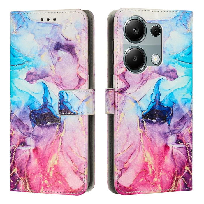 Estuche para teléfono de cuero con patrón de mármol pintado, For Redmi Note 13 5G, For Redmi 13C 4G, For Redmi Note 13 Pro+, For Redmi Note 13 Pro 5G, For Redmi 12 4G / Redmi 12 5G / Note 12R, For Xiaomi Redmi Note 12 Turbo/Poco F5                     ...