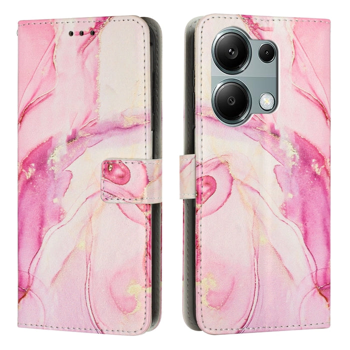 Estuche para teléfono de cuero con patrón de mármol pintado, For Redmi Note 13 5G, For Redmi 13C 4G, For Redmi Note 13 Pro+, For Redmi Note 13 Pro 5G, For Redmi 12 4G / Redmi 12 5G / Note 12R, For Xiaomi Redmi Note 12 Turbo/Poco F5                     ...