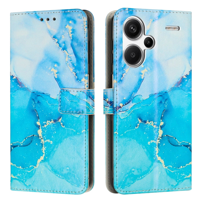 Estuche para teléfono de cuero con patrón de mármol pintado, For Redmi Note 13 5G, For Redmi 13C 4G, For Redmi Note 13 Pro+, For Redmi Note 13 Pro 5G, For Redmi 12 4G / Redmi 12 5G / Note 12R, For Xiaomi Redmi Note 12 Turbo/Poco F5                     ...