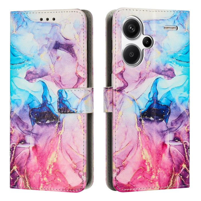 Estuche para teléfono de cuero con patrón de mármol pintado, For Redmi Note 13 5G, For Redmi 13C 4G, For Redmi Note 13 Pro+, For Redmi Note 13 Pro 5G, For Redmi 12 4G / Redmi 12 5G / Note 12R, For Xiaomi Redmi Note 12 Turbo/Poco F5                     ...