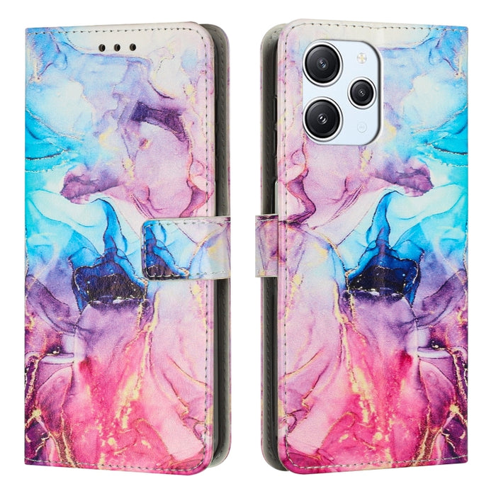 Estuche para teléfono de cuero con patrón de mármol pintado, For Redmi Note 13 5G, For Redmi 13C 4G, For Redmi Note 13 Pro+, For Redmi Note 13 Pro 5G, For Redmi 12 4G / Redmi 12 5G / Note 12R, For Xiaomi Redmi Note 12 Turbo/Poco F5                     ...