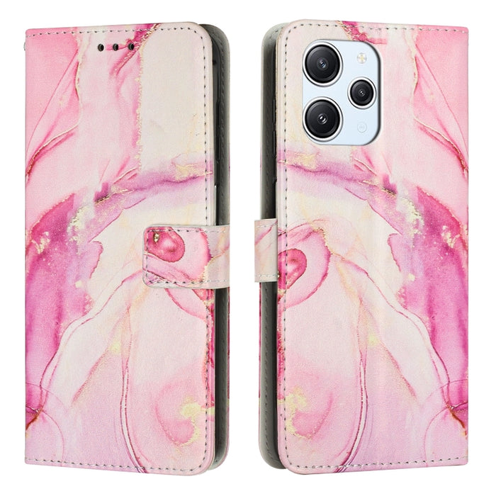 Estuche para teléfono de cuero con patrón de mármol pintado, For Redmi Note 13 5G, For Redmi 13C 4G, For Redmi Note 13 Pro+, For Redmi Note 13 Pro 5G, For Redmi 12 4G / Redmi 12 5G / Note 12R, For Xiaomi Redmi Note 12 Turbo/Poco F5                     ...