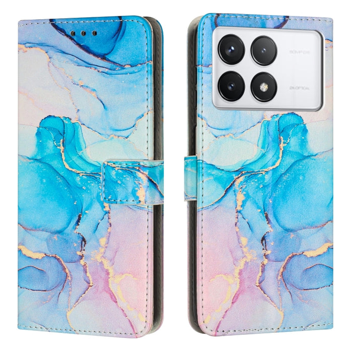 Estuche para teléfono de cuero con patrón de mármol pintado, For Redmi Note 13 5G, For Redmi 13C 4G, For Redmi Note 13 Pro+, For Redmi Note 13 Pro 5G, For Redmi 12 4G / Redmi 12 5G / Note 12R, For Xiaomi Redmi Note 12 Turbo/Poco F5                     ...