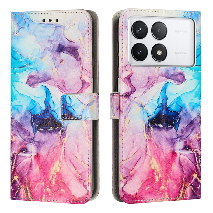 Estuche para teléfono de cuero con patrón de mármol pintado, For Redmi Note 13 5G, For Redmi 13C 4G, For Redmi Note 13 Pro+, For Redmi Note 13 Pro 5G, For Redmi 12 4G / Redmi 12 5G / Note 12R, For Xiaomi Redmi Note 12 Turbo/Poco F5                     ...
