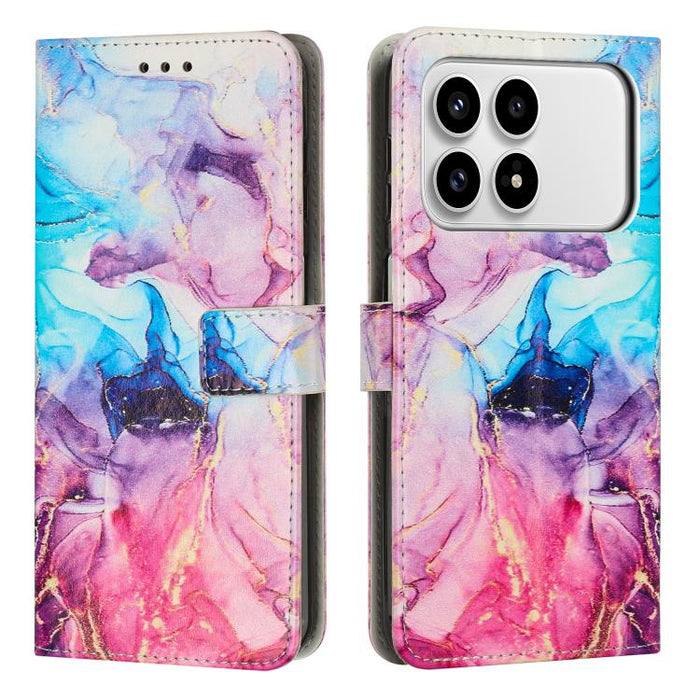 Estuche para teléfono de cuero con patrón de mármol pintado, For Redmi Note 15 Pro+ 5G Global 163.3mm, For Redmi Note 15 5G / 4G Global 164mm, For Redmi K90 Pro Max / Poco F8 Ultra, For Redmi Note 15 Pro 4G Global 163.2mm, For Redmi K90 / Poco F8 Pro  ...