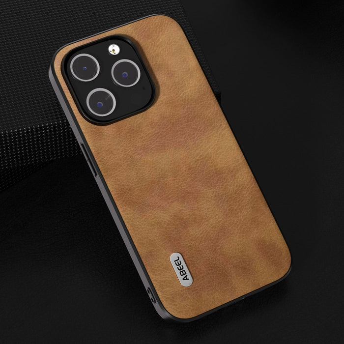 ABEEL Retro Litchi Texture PU Funda para teléfono
