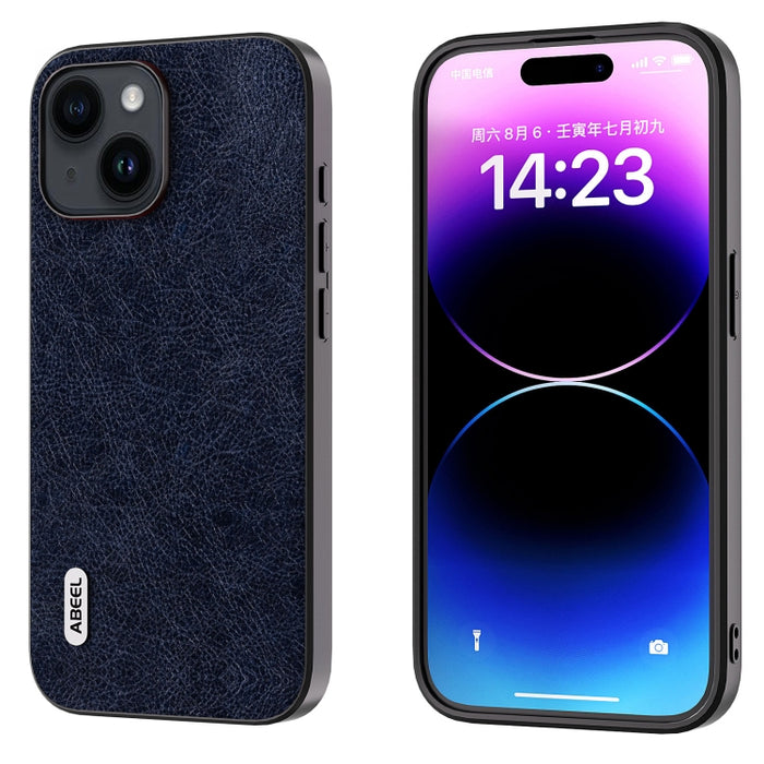 ABEEL Retro Litchi Texture PU Funda para teléfono