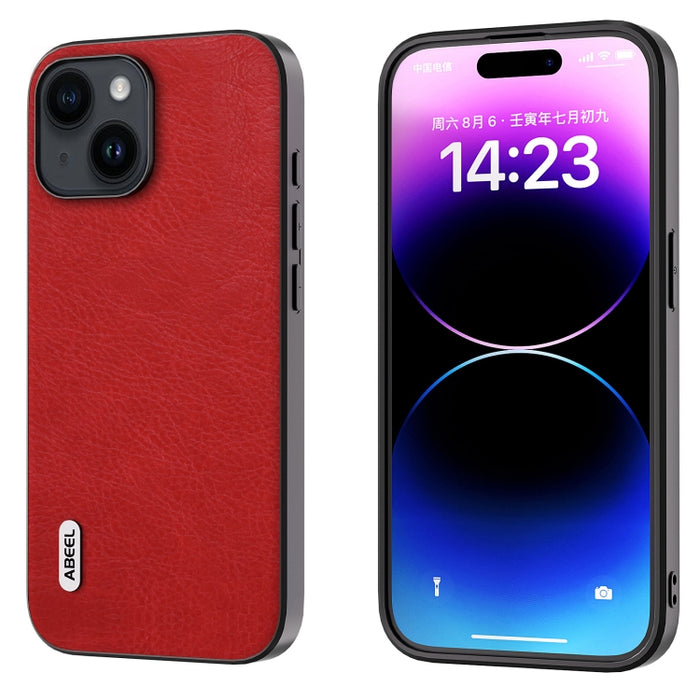 ABEEL Retro Litchi Texture PU Funda para teléfono