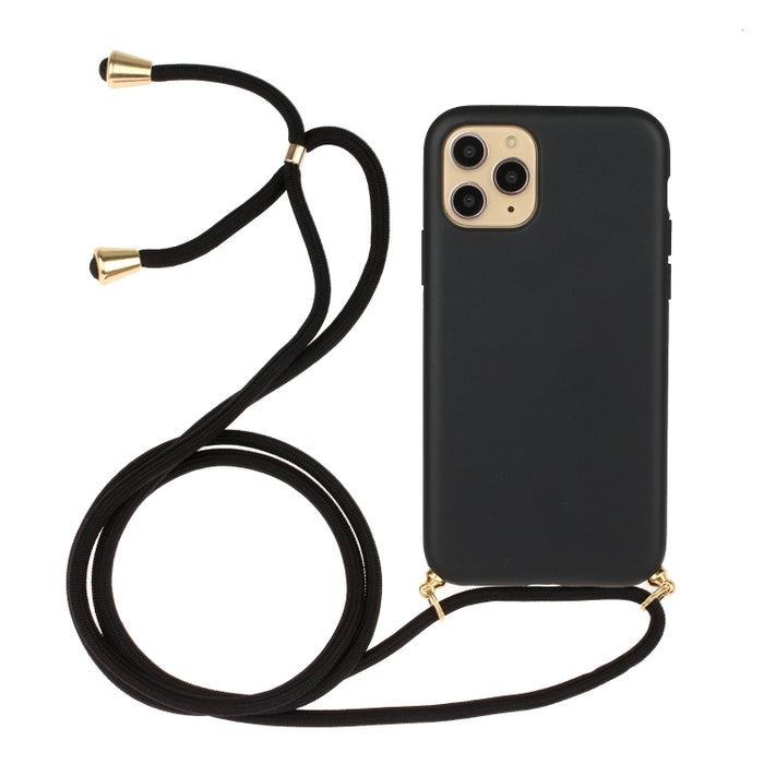 Material de paja de trigo + funda de teléfono TPU con cordón
