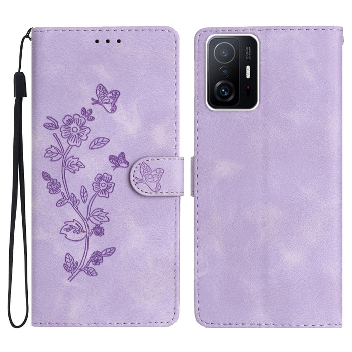 Caja del teléfono del cuero del patrón de relieve de la mariposa de la flor, For Xiaomi Redmi Note 12S, For Xiaomi Redmi 13C 4G, For Xiaomi Redmi Note 12 Pro 5G, For Xiaomi 13T, For Xiaomi Redmi Note 12 5G, For Xiaomi 13 Pro, For Xiaomi 13             ...