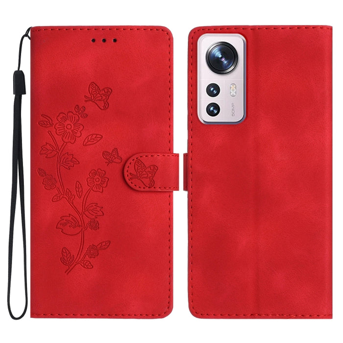 Caja del teléfono del cuero del patrón de relieve de la mariposa de la flor, For Xiaomi Redmi Note 12S, For Xiaomi Redmi 13C 4G, For Xiaomi Redmi Note 12 Pro 5G, For Xiaomi 13T, For Xiaomi Redmi Note 12 5G, For Xiaomi 13 Pro, For Xiaomi 13             ...