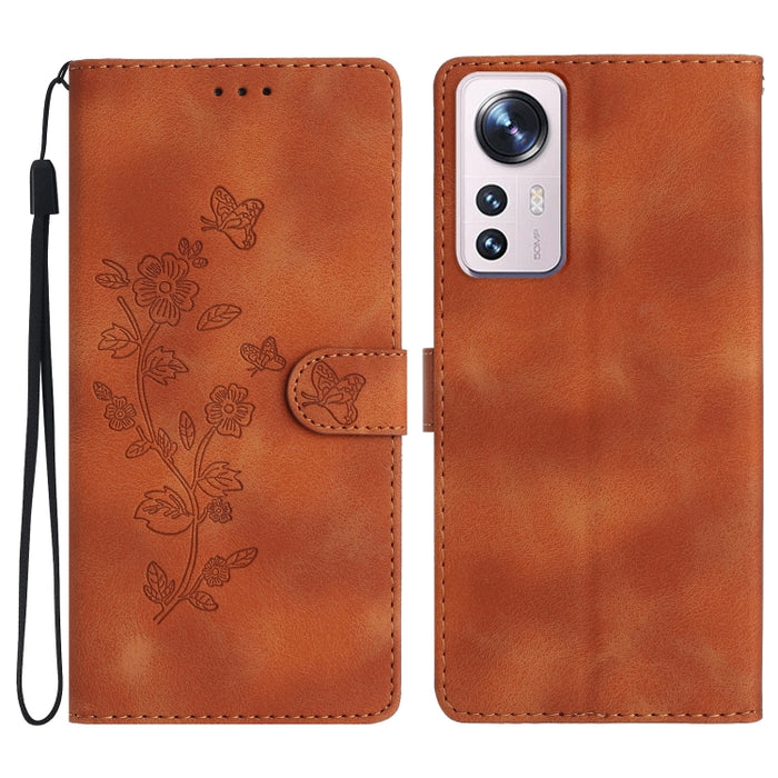 Caja del teléfono del cuero del patrón de relieve de la mariposa de la flor, For Xiaomi Redmi Note 12S, For Xiaomi Redmi 13C 4G, For Xiaomi Redmi Note 12 Pro 5G, For Xiaomi 13T, For Xiaomi Redmi Note 12 5G, For Xiaomi 13 Pro, For Xiaomi 13             ...