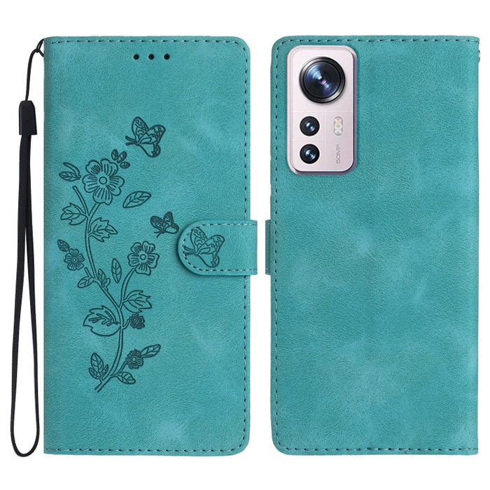 Caja del teléfono del cuero del patrón de relieve de la mariposa de la flor, For Xiaomi Redmi Note 12S, For Xiaomi Redmi 13C 4G, For Xiaomi Redmi Note 12 Pro 5G, For Xiaomi 13T, For Xiaomi Redmi Note 12 5G, For Xiaomi 13 Pro, For Xiaomi 13             ...