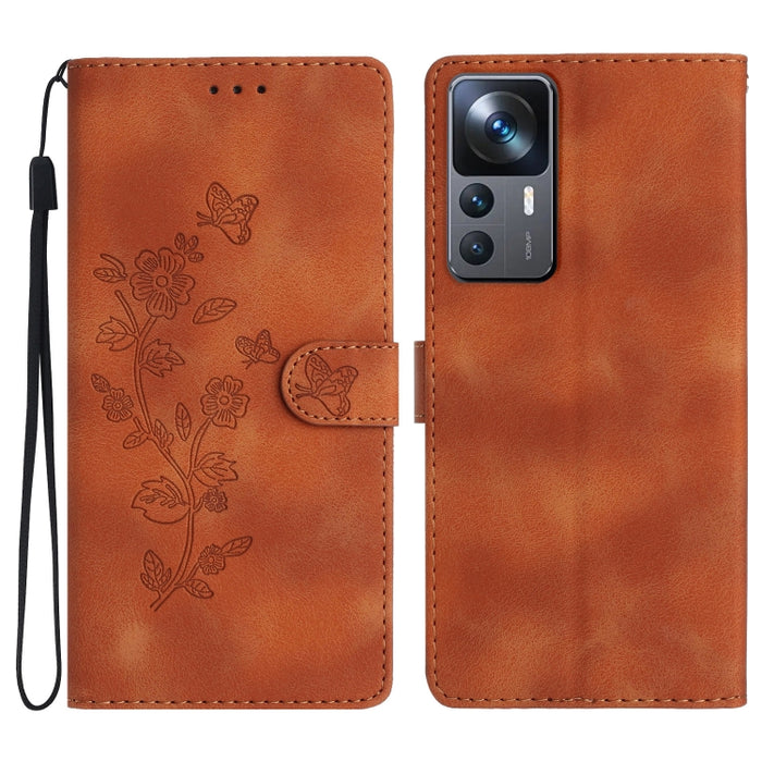 Caja del teléfono del cuero del patrón de relieve de la mariposa de la flor, For Xiaomi Redmi Note 12S, For Xiaomi Redmi 13C 4G, For Xiaomi Redmi Note 12 Pro 5G, For Xiaomi 13T, For Xiaomi Redmi Note 12 5G, For Xiaomi 13 Pro, For Xiaomi 13             ...