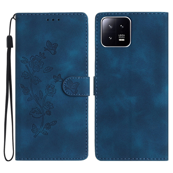 Caja del teléfono del cuero del patrón de relieve de la mariposa de la flor, For Xiaomi Redmi Note 12S, For Xiaomi Redmi 13C 4G, For Xiaomi Redmi Note 12 Pro 5G, For Xiaomi 13T, For Xiaomi Redmi Note 12 5G, For Xiaomi 13 Pro, For Xiaomi 13             ...