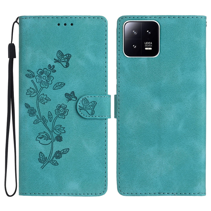 Caja del teléfono del cuero del patrón de relieve de la mariposa de la flor, For Xiaomi Redmi Note 12S, For Xiaomi Redmi 13C 4G, For Xiaomi Redmi Note 12 Pro 5G, For Xiaomi 13T, For Xiaomi Redmi Note 12 5G, For Xiaomi 13 Pro, For Xiaomi 13             ...