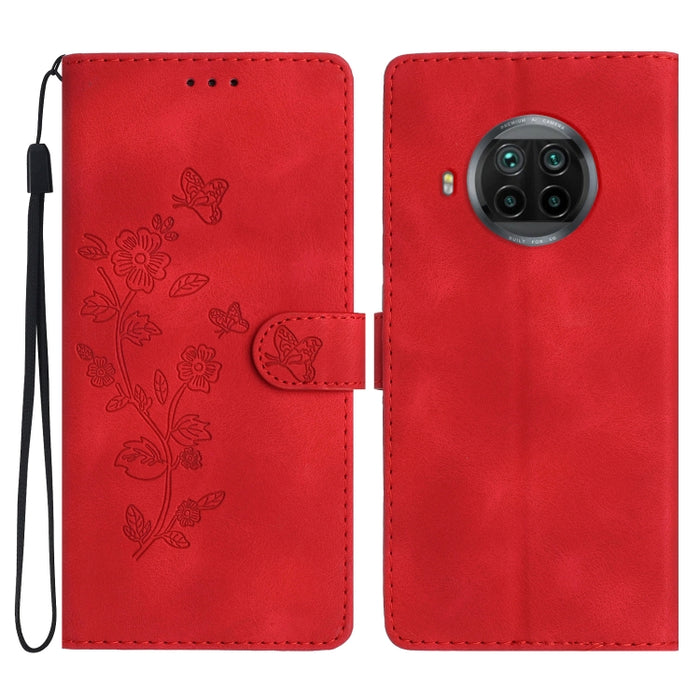 Caja del teléfono del cuero del patrón de relieve de la mariposa de la flor, For Xiaomi Redmi 10, For Xiaomi Mi 11 Lite, For Xiaomi Mi 11 Ultra, For Xiaomi Mi 11 Pro, For Xiaomi Redmi Note 10 5G, For Xiaomi Redmi 9A, For Xiaomi Redmi 9                 ...