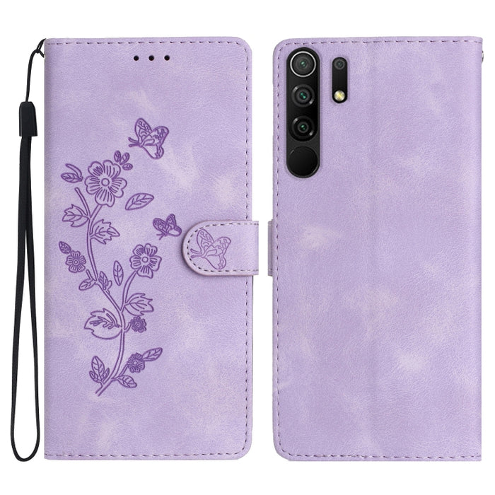 Caja del teléfono del cuero del patrón de relieve de la mariposa de la flor, For Xiaomi Redmi 10, For Xiaomi Mi 11 Lite, For Xiaomi Mi 11 Ultra, For Xiaomi Mi 11 Pro, For Xiaomi Redmi Note 10 5G, For Xiaomi Redmi 9A, For Xiaomi Redmi 9                 ...